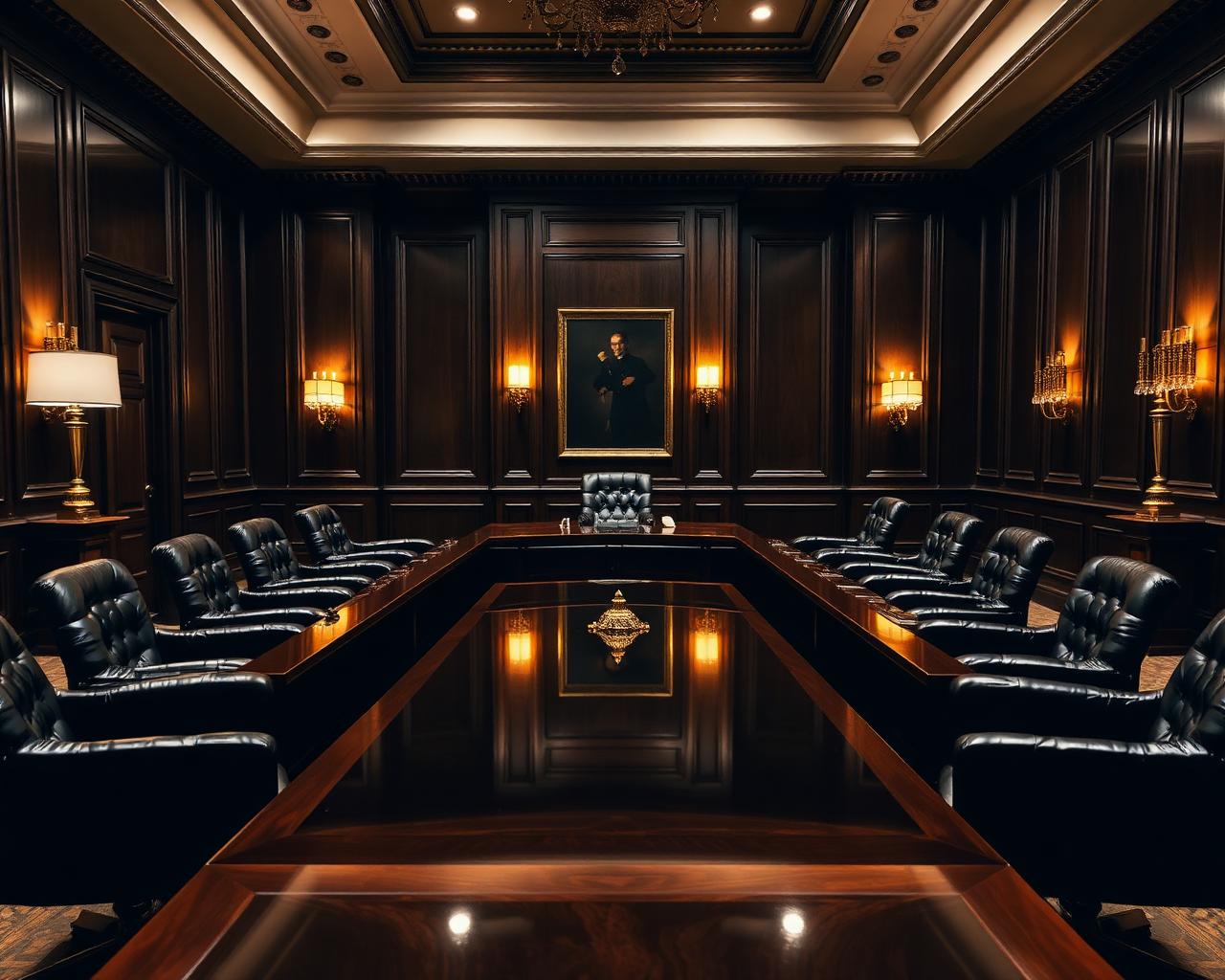 Empty arbitration tribunal hearing room
